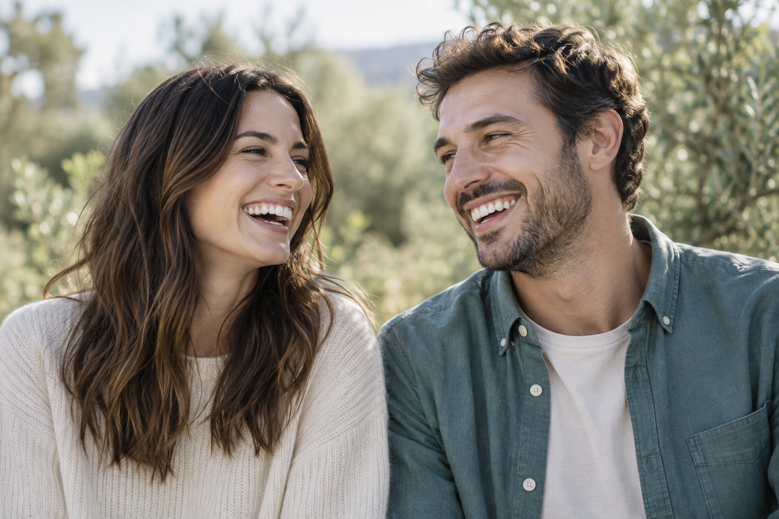 Dos personas compartiendo una sonrisa